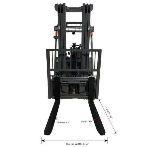 Lead acid Battery 4-wheel Electric Forklift 6600lbs Cap. 197" Lifting A-4014 - Image 2