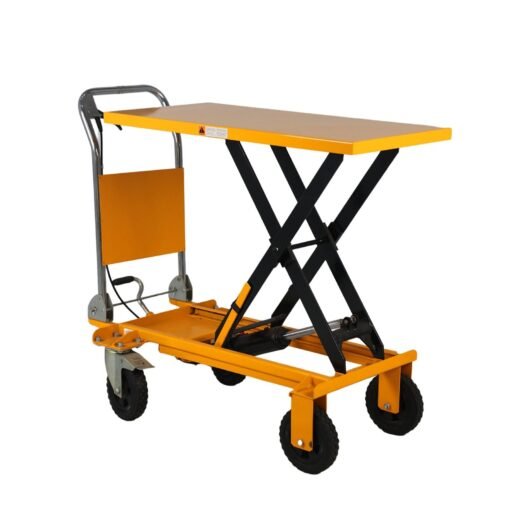 Single Scissor Lift Table 440 lbs. 39.4 " lifting height with durable big rubber load wheel - Image 3