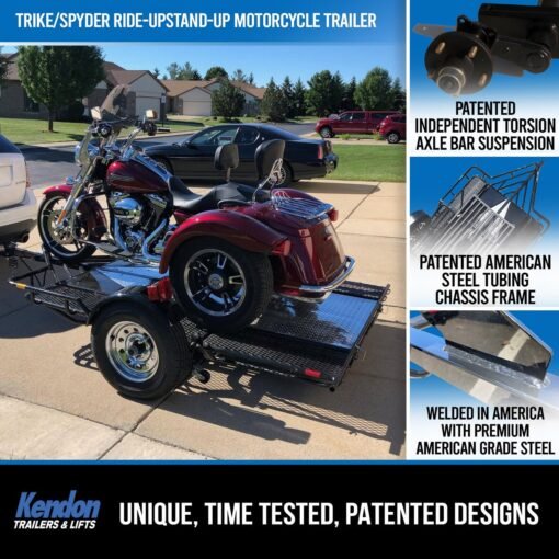 Trike and Spyder Ride-Up SRL Stand-Up Motorcycle Trailer - Image 5