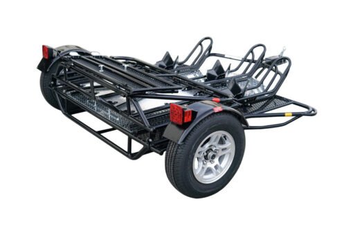 Stand, Store or Roll Ride-Up 3-Rail Motorcycle Trailer - Image 4