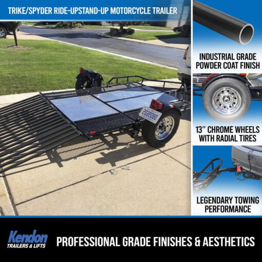 Trike and Spyder Ride-Up SRL Stand-Up Motorcycle Trailer - Image 7