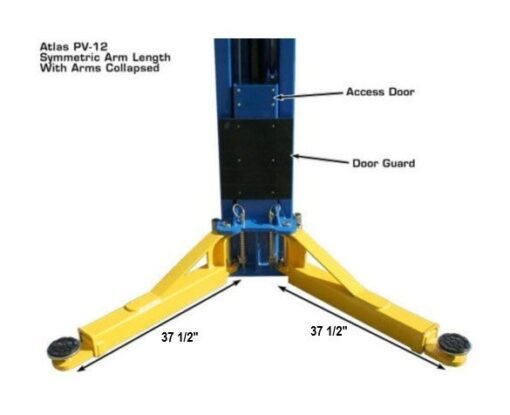 ATLAS PV12PX 12,000 lb Overhead 2-Post Lift - Image 8