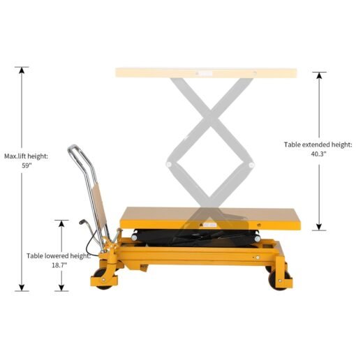 Double Scissors Lift Table 1760lbs. 59" lifting height - Image 5