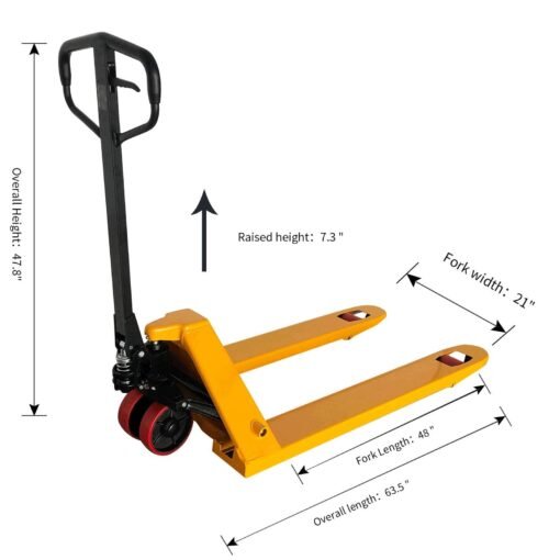 High Quality Manual Hydraulic Pallet Jack 5500 lbs.48"x21"Fork - Image 5