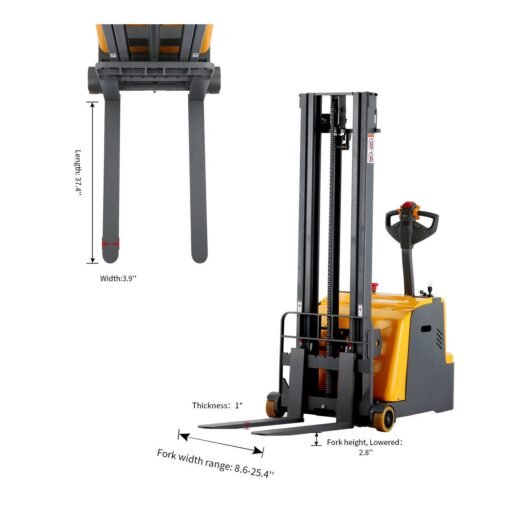 Counterbalanced Electric Stacker 1200lbs 118" High - Image 5