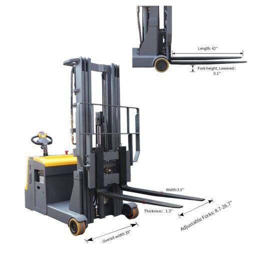 Counterbalanced Electric Stacker 3300lbs 177" High - Image 4