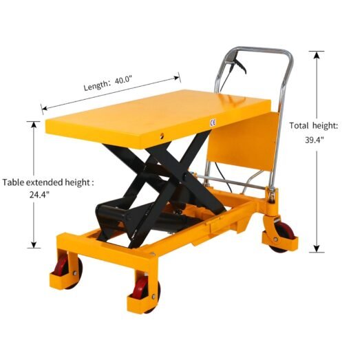 Single Scissor Lift Table 2200lbs. 39.4" lifting height - Image 7