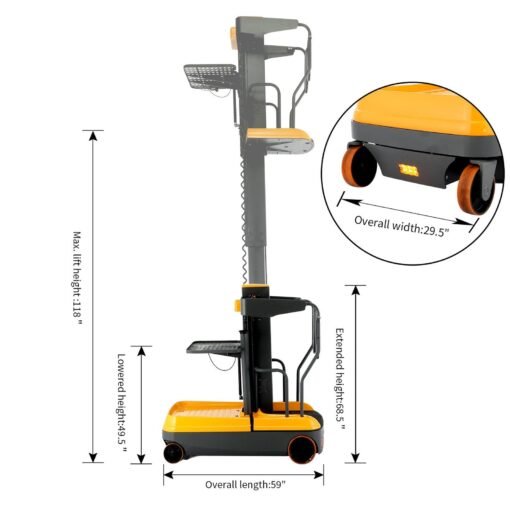 Fully Electric Mini Order Picker With Load Tray 200lbs. Capacity Local Pick-Up - Image 2