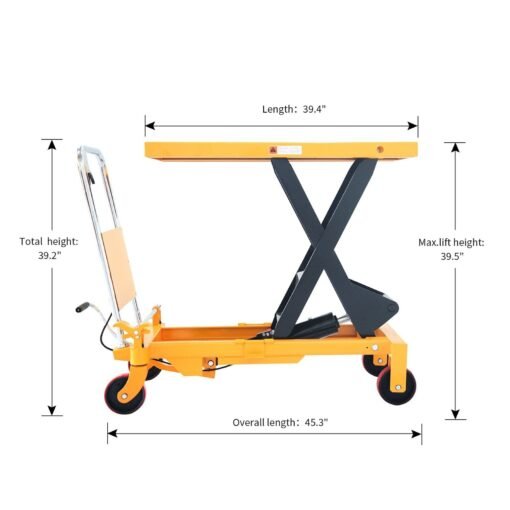 Single Scissor Lift Table 1760 lbs. 39.5" lifting height - Image 5